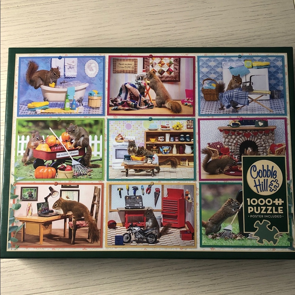 Cobble Hill 1000 Piece Puzzle Squirrels 🐿️ at Home